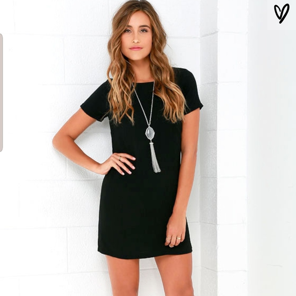 Lulu's Black Shift and Shout Shift Dress